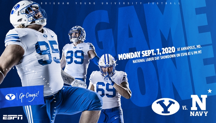 BYU's first game of season, on Labor Day, to be broadcast on ESPN