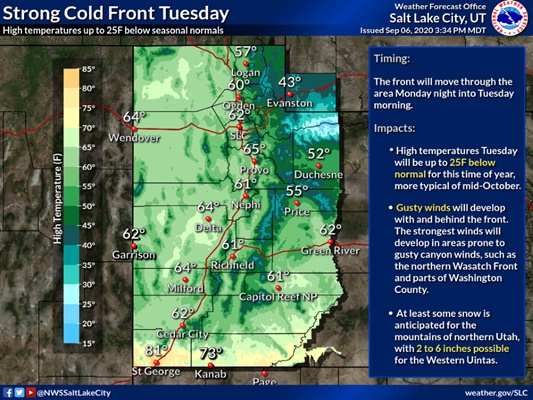 Cold Front map NWS | Gephardt Daily