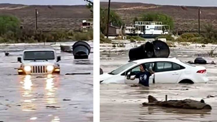 Dramatic video: Hanksville suffers flash flooding, river overflow ...