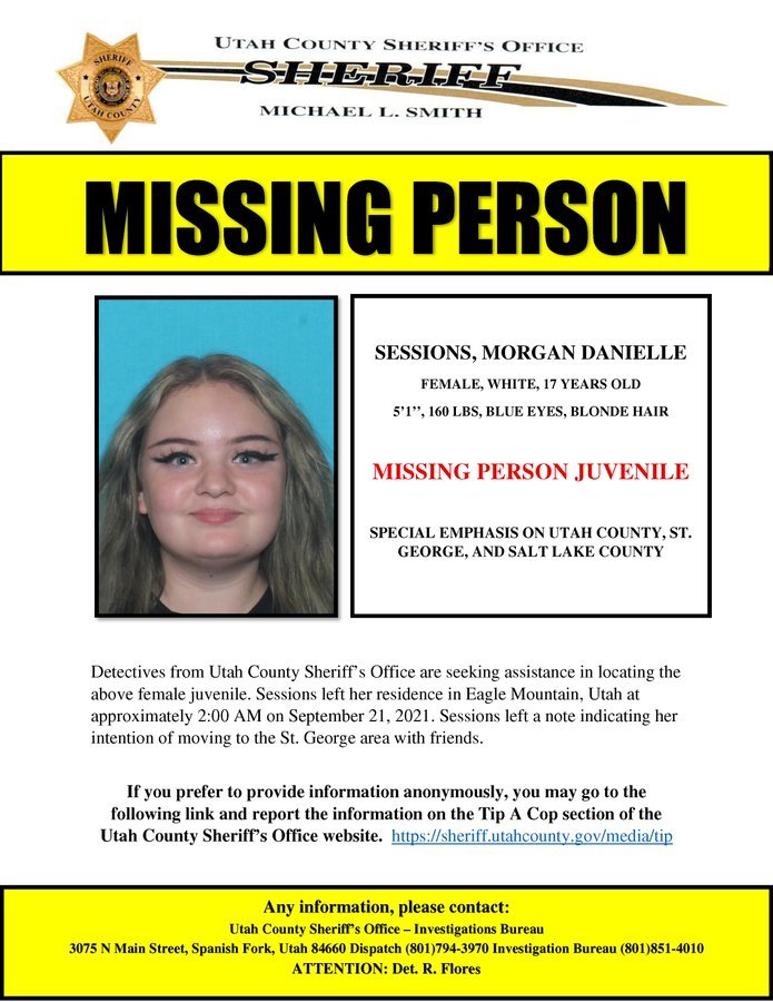 Utah County Sheriff, St. George Police Dept. seek tips on missing ...