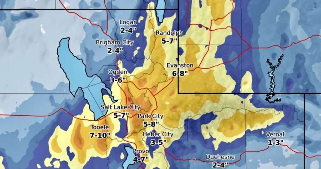 Winter storm warning issued for Salt Lake, Tooele valleys into Sunday