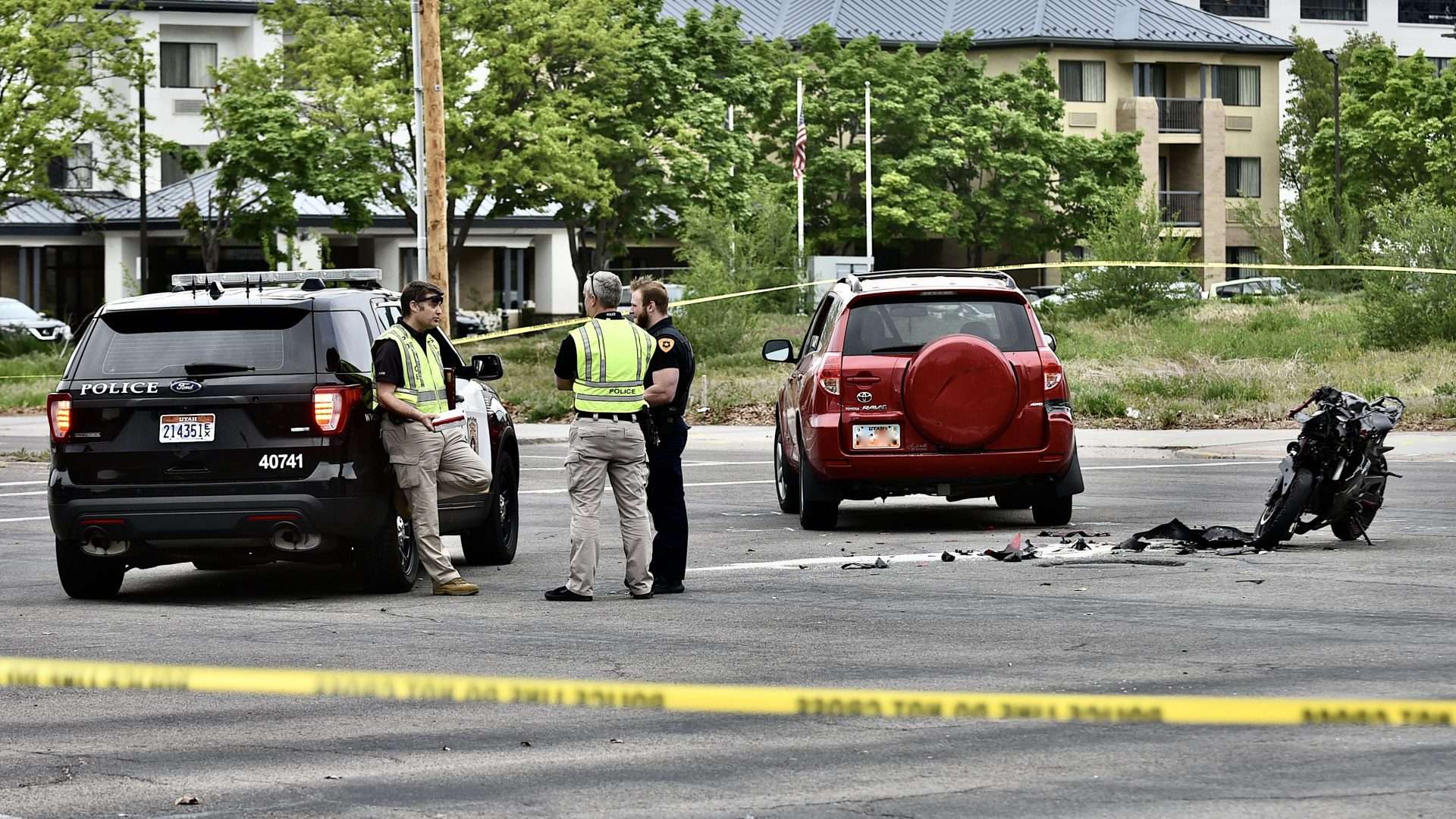 Salt Lake City police respond to scene of fatal SUV-motorcycle ...