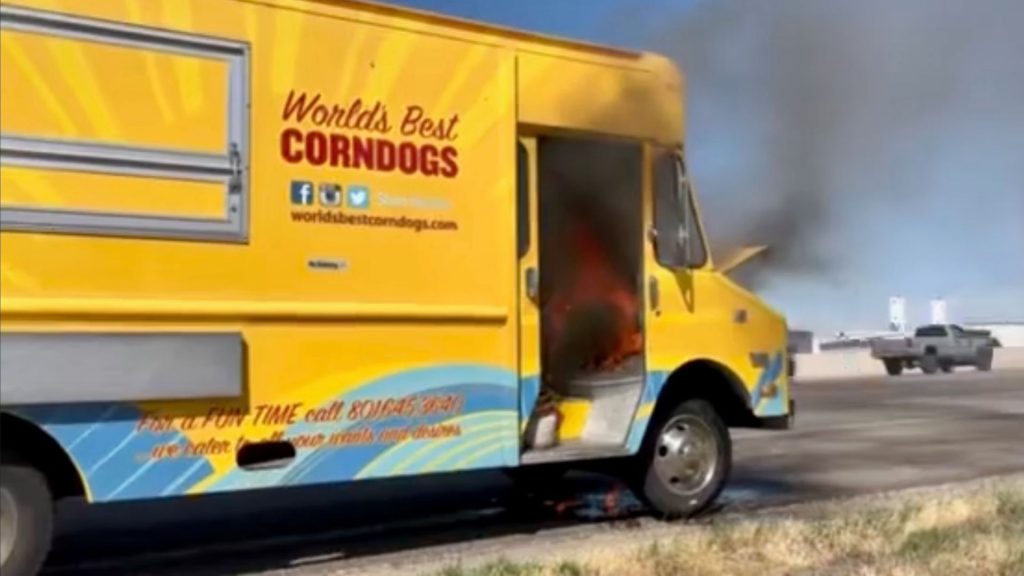 Food truck catches fire en route to Pleasant View celebration