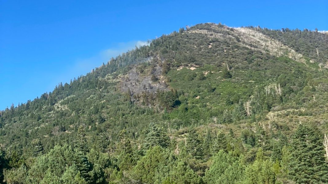 Fish Creek Meadows fire burning near Fremont Indian State Park