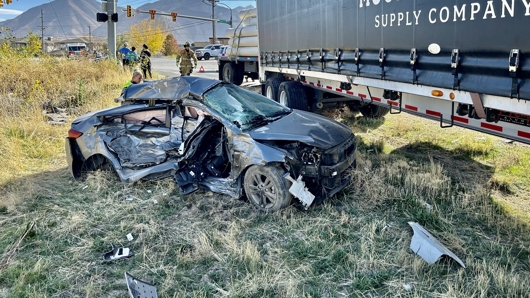 Woman in critical condition after Spanish Fork cartruck crash