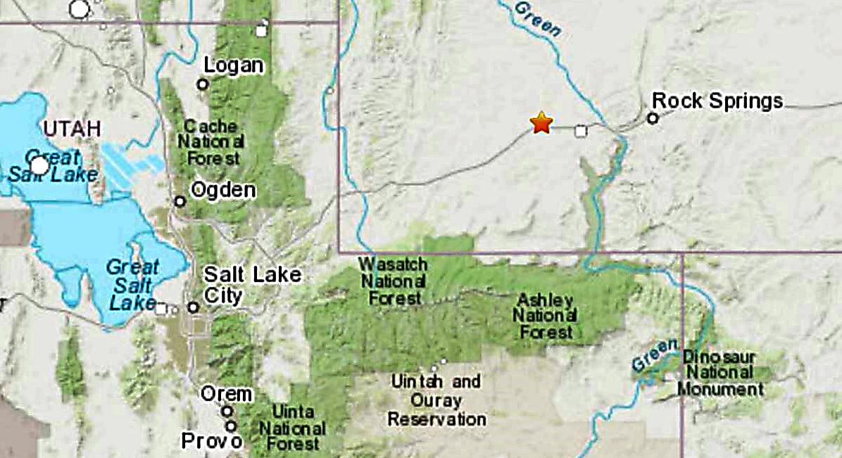 A magnitude 3.0 earthquake strikes western Wyoming