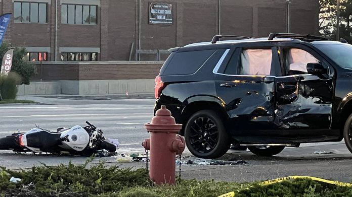 Motorcycle Crash Redwood Rd