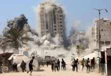 Israel bombs Gaza high-rise apartment building in escalated offensive