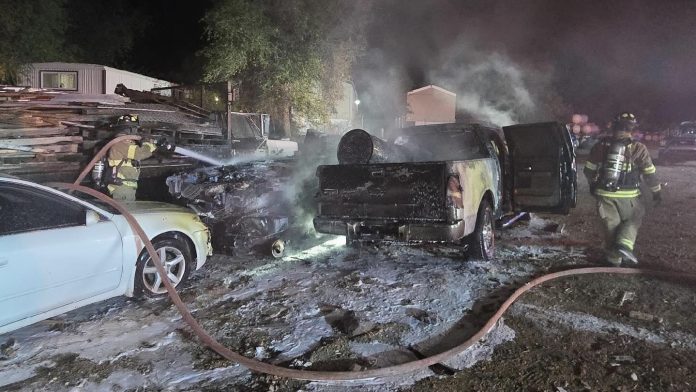 Hurricane truck fire