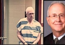 Former Box Elder Co. judge learns sentence for multiple child sex crimes Older man in a striped prison uniform stands in a doorway; inset is a portrait of a smiling man in a suit.