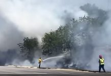 S. Davis crews control I-15 brush fire on busy Sunday