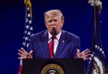 Trump hypes achievement in weather-dampened America 250 speech